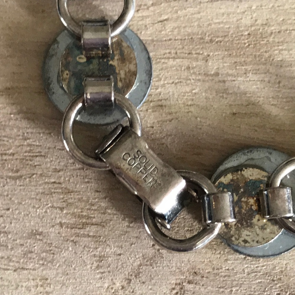 Vintage Solid Copper Clasp Bracelet - image 4